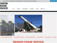 Tablet Screenshot of bensoncraneservice.com